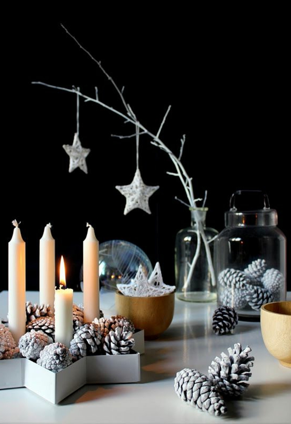 -Weihnachtsdeko-für-Tisch-wunderschöne-stilvolle-Ideen-