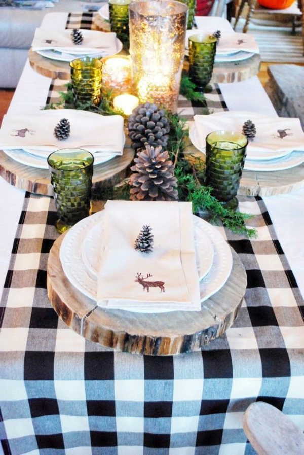 --Weihnachtsdeko-für-Tisch-wunderschöne-stilvolle-Ideen