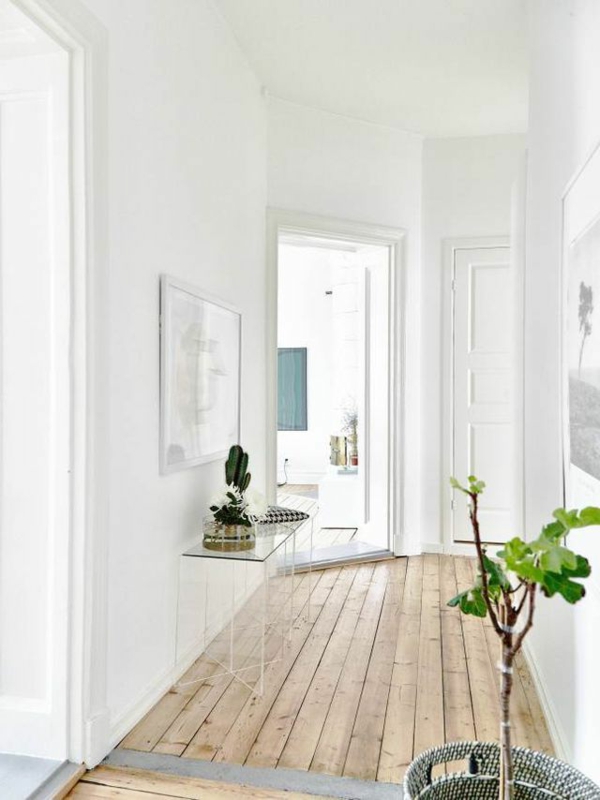 Wohnideen-für-Zuhause-Interior-mit-Holzboden-im-Flur
