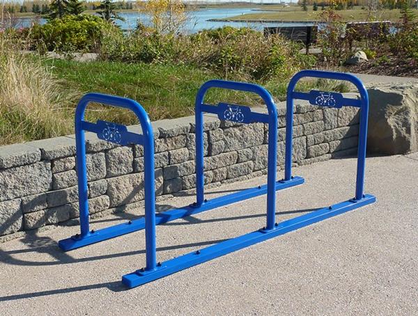 blaue-Fahrrad-Ständer-mit-tollem-Design