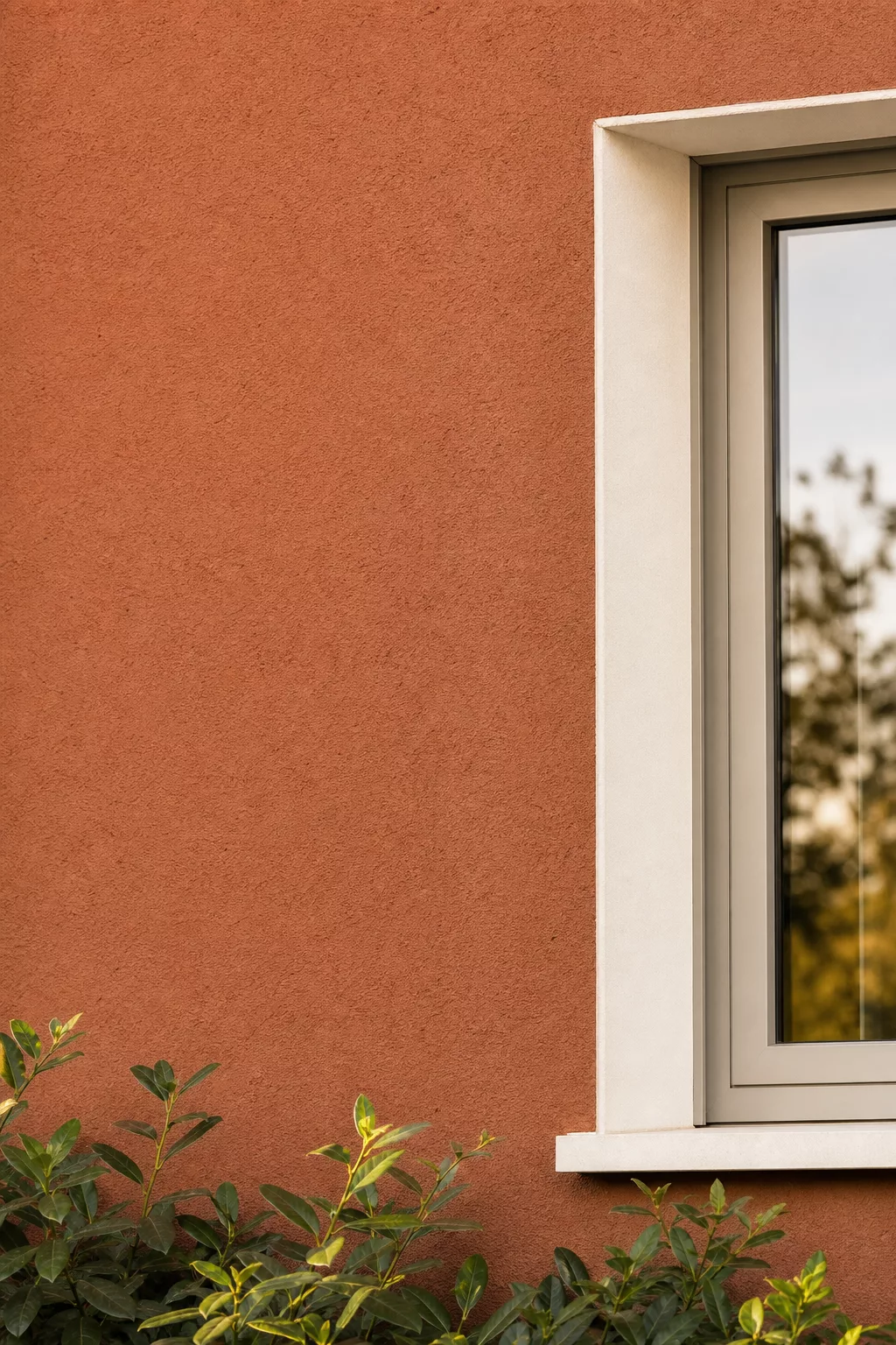 Hausfassade in Terrakotta zeigt aktuellen Farbtrend für 2026