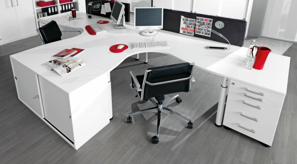 großer-weißer-Schreibtisch-Schreibtische-Design