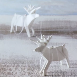 origami zu weihnachten damhirsche in weiß