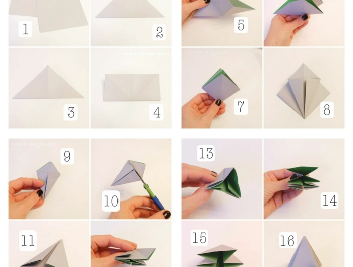origami zu weihnachten selber machen origami diamanten anleitung basteln