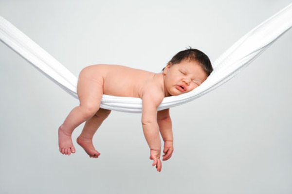 super-süßes-foto-baby-hängematte - weiße farbe