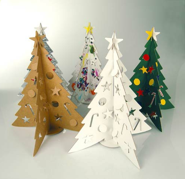 weihnachtsdeko-ideen-vier-tannenbäume