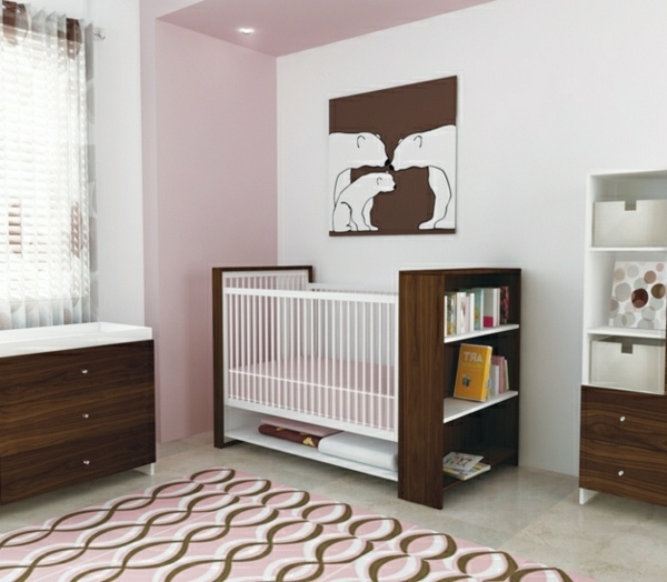 Babybett-modern-Regale-Schränke-Babyzimmer