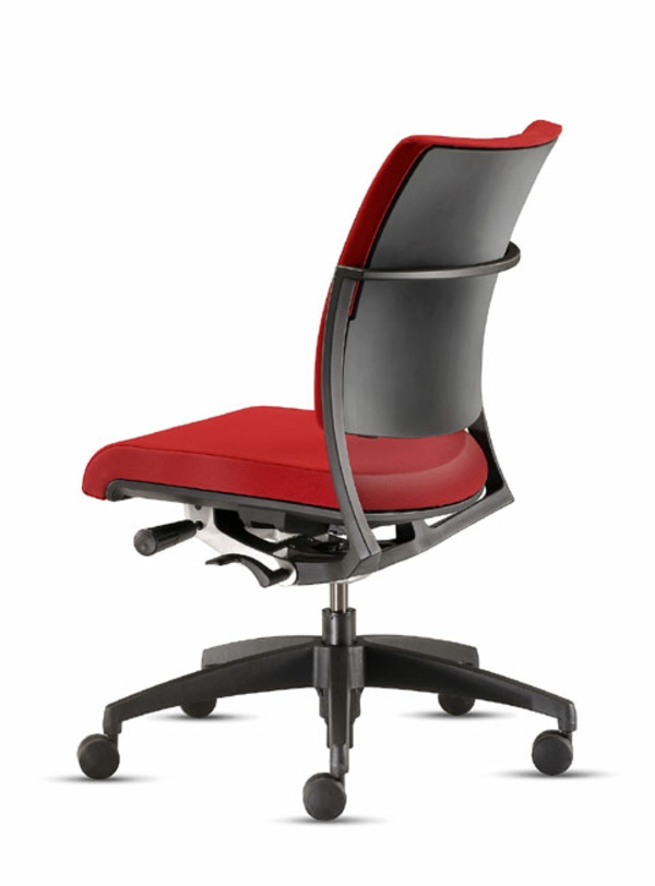 Drehstuhl-in-schöner-Farbe-Büromöbel-Rot Bürostuhl 