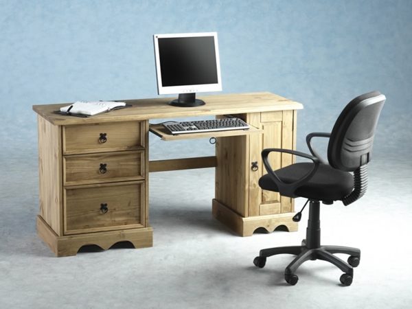 -Einrichtungsideen-Büro-Schreibtisch-Holz-modernes-Design