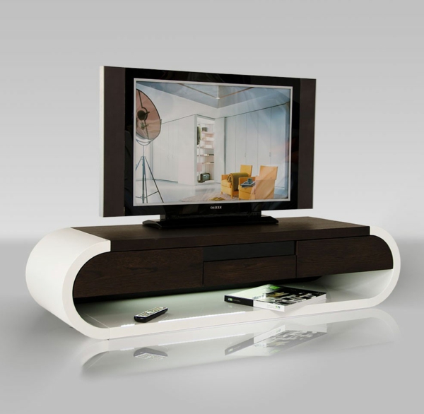 Interior-Design-Fernsehmöbel-mit-coolem-Design-für-ein-modernes-Wohnzimmer-TV-Schrank-Weiß