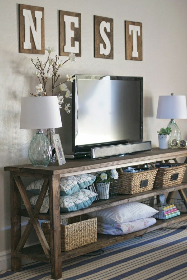 Interior-Design--Fernsehmöbel-mit-coolem-Design-für-ein-modernes-Wohnzimmer