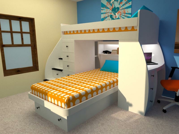 Kinder-Hochbett-Interior-Design-Ideen-für-das-Kinderzimmer--