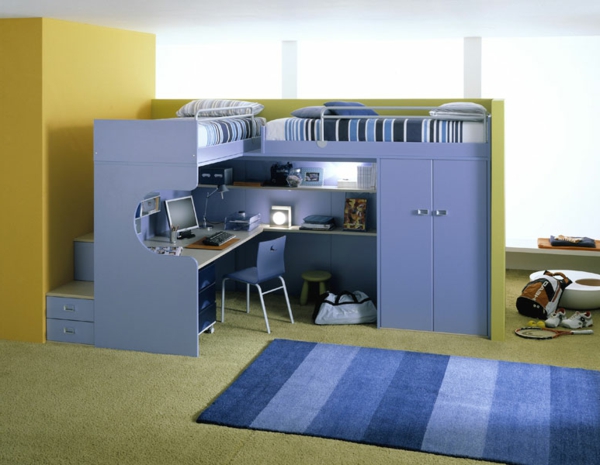 Kinder-Hochbett-Interior-Design-Ideen-für-das-Kinderzimmer-Etagenbett