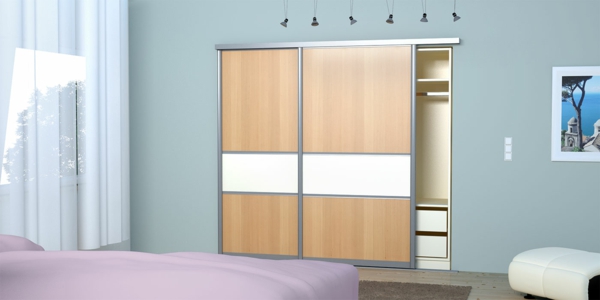 Kleiderschrank-Schiebetüren-Spiegel-modernes-Interior-Design-Wohnideen-Schlafzimmer-einrichten