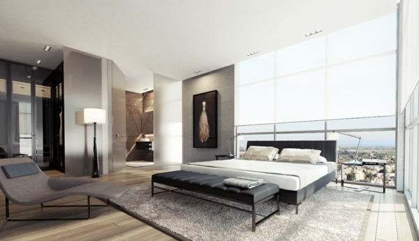 Modernes-Schlafzimmer-gestalten-Schwarz-Weiß