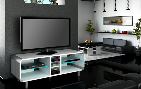 TV-Schrank-aus-Holz-mit-modernem-Design-in-Weiß