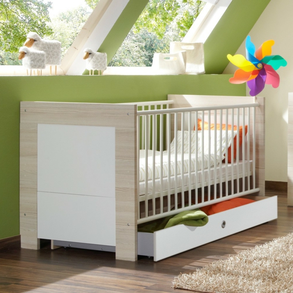 babybett-weiss-schublade-cora-Babybett-Design-Ideen-wunderschönes-Babyzimmer-Babyzimmer-Einrichtung