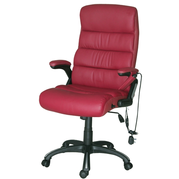 bequeme-Bürostühle-mit-schönem-Design-in-Rot-Interior-Design-Ideen