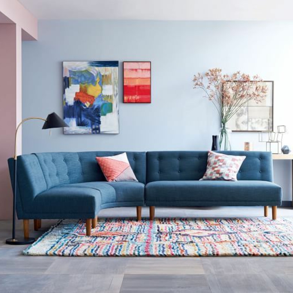 design-ideen-ecksofa-für-das-wohnzimmer-blaues-sofa