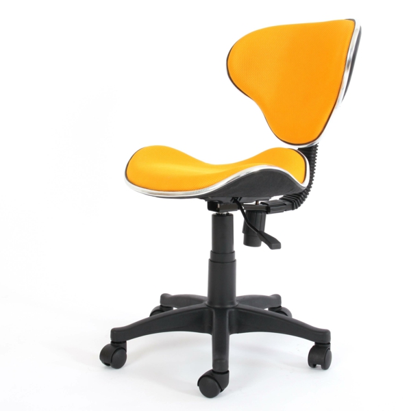 gelber-bequemer-Bürostuhl-elegantes-Modell-Büromöbel