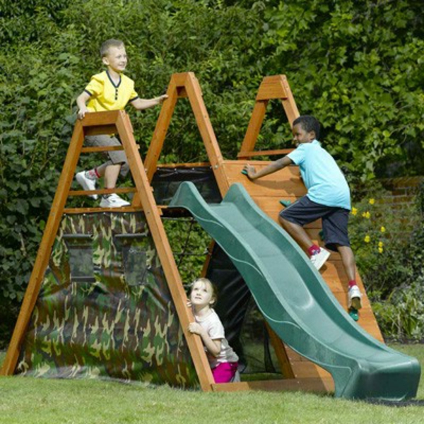 Speziell für Kinder Klettergerüst im Garten!