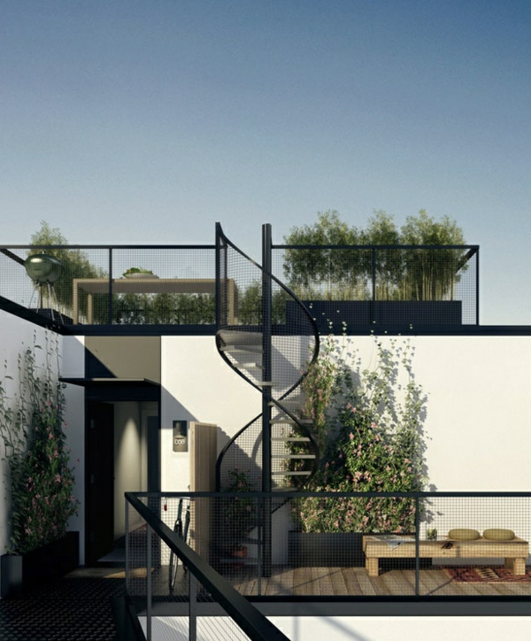 moderne-Außentreppe-exterior-Design-Ideen-