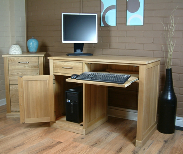 schöne--Einrichtungsideen-Büro-Schreibtisch-Holz-modernes-Design