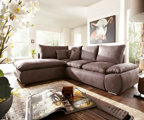 schöne-bequeme-couch-braun-schöne-einrichtungsideen-für-das-wohnzimmer