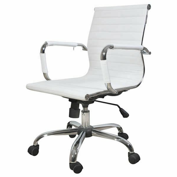 weißer-bequemer-Bürostuhl-elegantes-Modell-Büromöbel