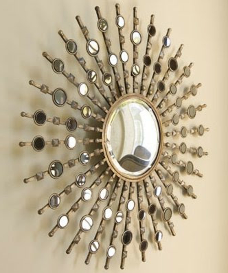 spiegel-modern-sonne-schick-rundungen-buttons-edel-neu-wand-dekoration