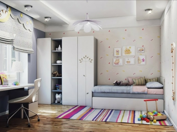 Teppich in bunten Farben - wunderschönes kinderzimmer gestalten