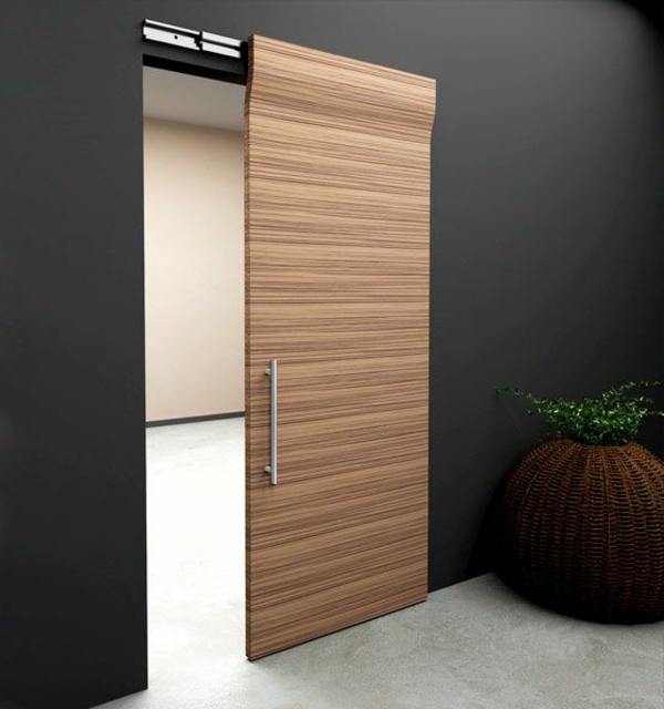 moderne-schiebetüren-holz-moderne-innentüren-holz-gleittüren-design-idee-Schiebetüren aus Holz