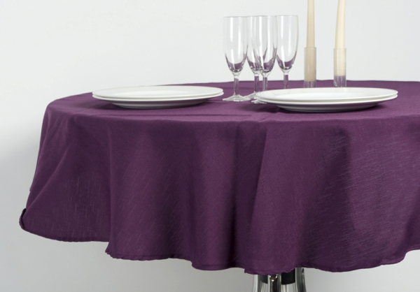 Tischdecke mit runder form - lila modell