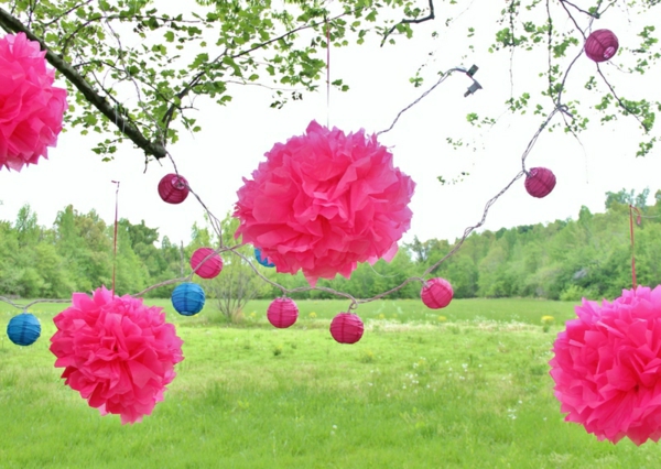 rosa-gartendeko-ideen-für-eine-faszinierende-party-im-garten