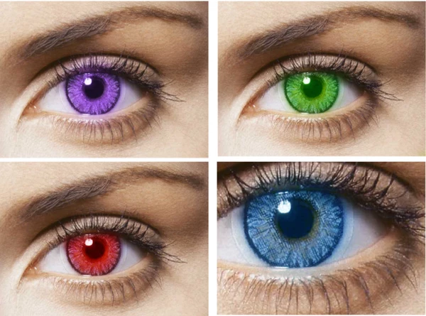  Kontaktlinsen in bunten farben - viele verschiedene nuancen