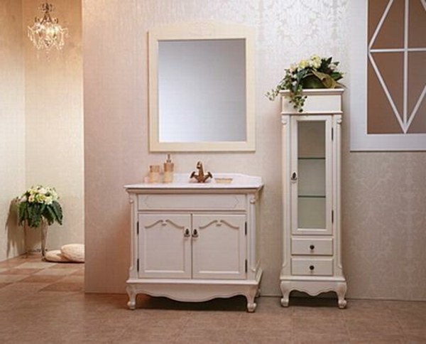 badezimmer-hölzerne-möbel-weißer-schrank-mit-spiegel