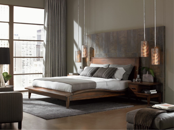 ein-stilvolles-Schlafzimmer-gestalten-schöne-Beispiele-Lampen-moderne-Schlafzimmermöbel