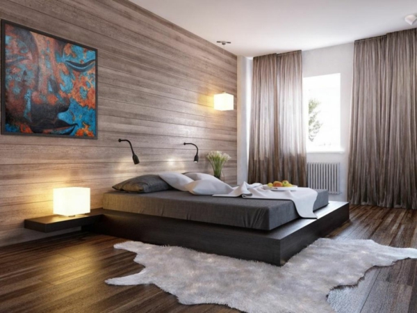 gemütliches-stilvolles-Schlafzimmer-gestalten-schöne-Beispiele-Wandgestaltung-Schlafzimmer-Ideen