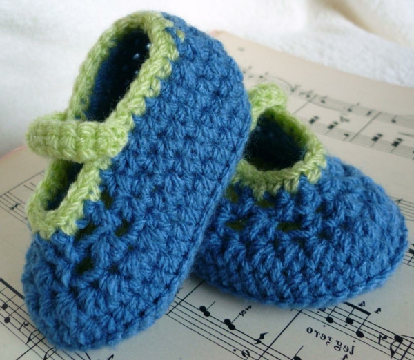 tolles-design-häkeln-babyschuhe-fantastische-ideen-für-häkeleien-grün-blau