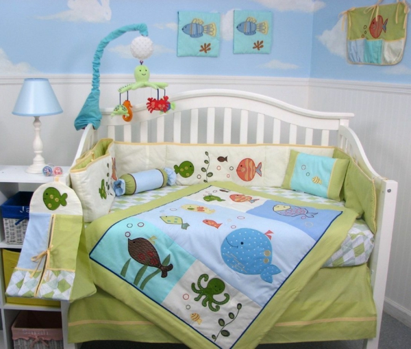 trendige-bettwäsche-babyzimmer-komplett-günstig-babyzimmer-set
