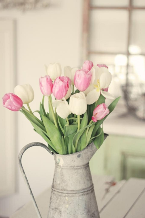 weiße-und-rosa-tulpen-als-hausdekoration