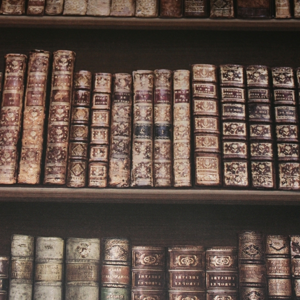 Fototapete-Bücherwand-mit-alten-Büchern-resized