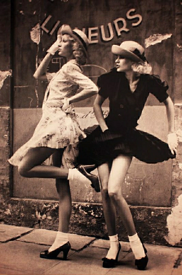Mädchen-Swing-Rockabilly-Kleider-Vintage-Look