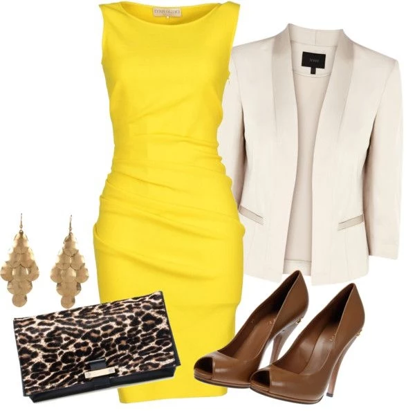 elegante-kleider-kleid-gelb-damenkleider-günstige-kleider