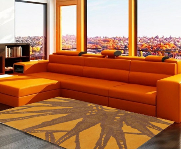 orange-wohnzimmer-design-gläserne-wände