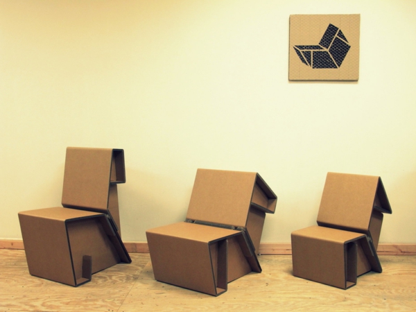 stühle---wohnideen-basteln-mit-karton-kartone-