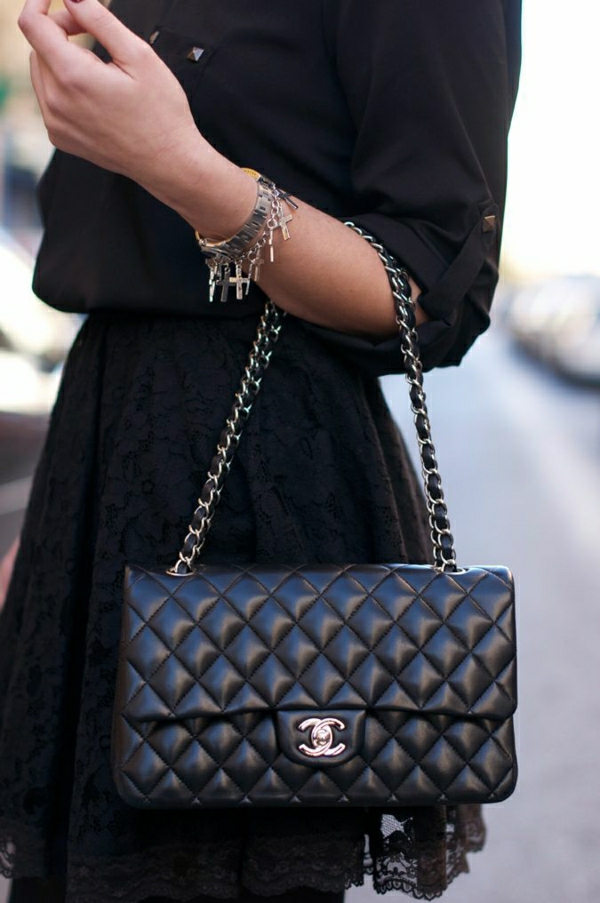 Chanel-schwarze-Kleidung
