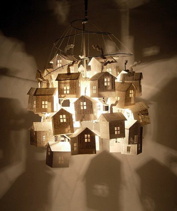 ausgefallene-lampen-kreativ-und-schön-aussehen - papierhäuser