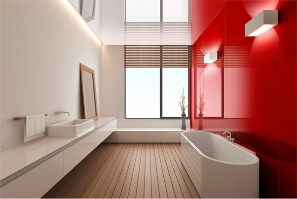 badezimmereinrichtung-badezimmer-gestalten-badezimmer-einrichten-einrichtugsideen- -akzentwand-in-rot