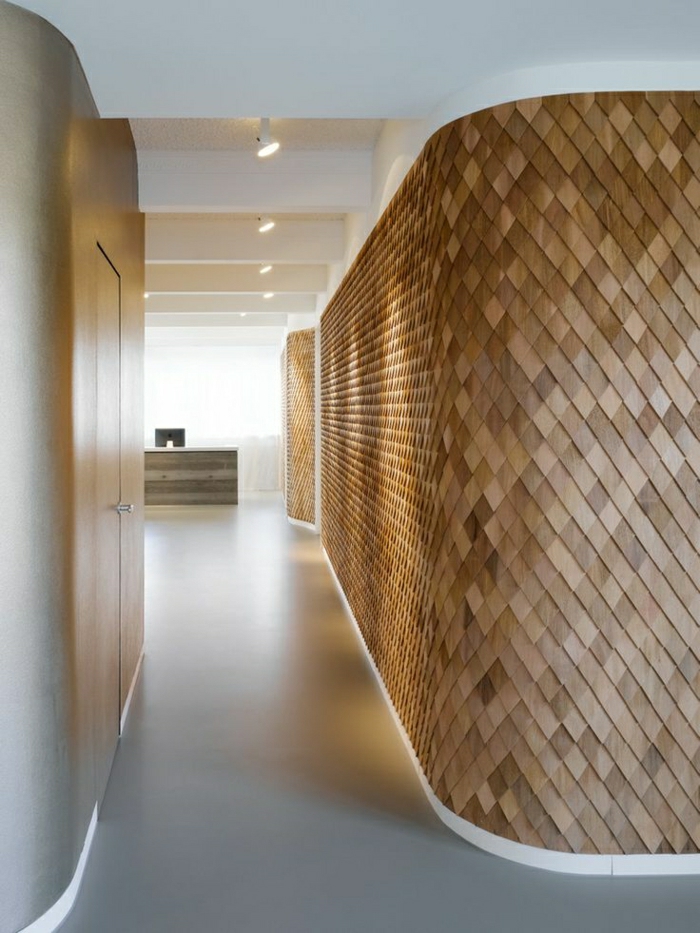 flur-wandgestaltung-holz-schöne-wände-wohnzimmer-wandgestaltung Wandverkleidung aus Holz